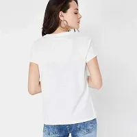 Bratma Women's Regular Fit Cotton T-Shirt with Round Neck Half Sleeve - Give me Some Space Graphics Printed Casual Tees (White, XX-Large)-thumb4