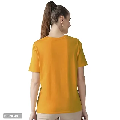 BRATMAZ Women's Regular Fit T-Shirt Roundneck Cotton Halfsleeve T-Shirt for Women's Printed Tees-thumb3