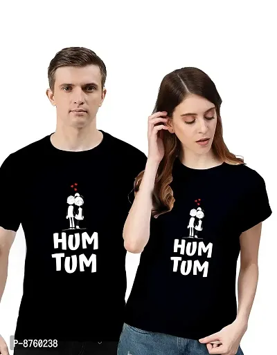 Bratma Hum Tum Black Couple T-Shirt-Women