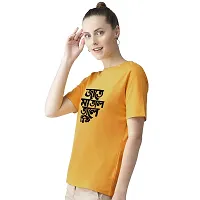 BRATMAZ Cotton Regular Fit Tshirt for Women's Casual Jate Matal Printed Women Tshirt Half Sleeve T-Shirt-thumb1
