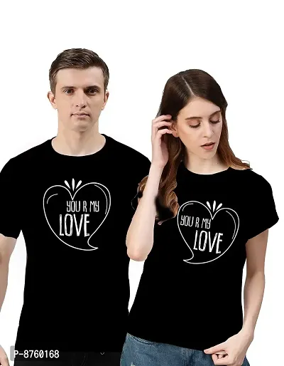 Bratma You are My Love Black Couple T-Shirt-Women