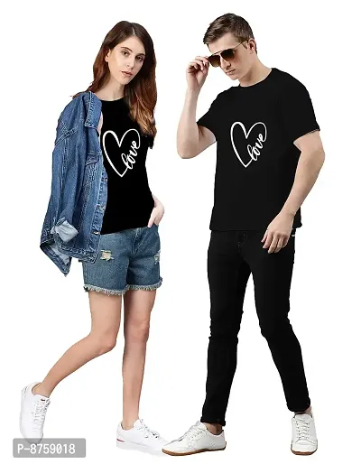 Bratma Love Black Couple T-Shirt-Women-thumb3