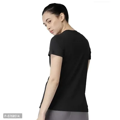 BRATMAZ Cotton Regular Fit Tshirt for Women's Casual Jibon to Noy Printed Women Tshirt Half Sleeve T-Shirt-thumb3