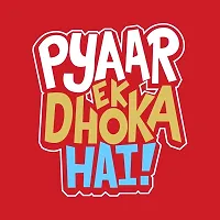 Bratma Women's Regular Fit Cotton T-Shirt with Half Sleeve Round Neck - Pyaar Ek Dhoka Hai Printed Casual Tees for Girl�s (Red, M)-thumb4