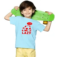 BRATMAZ Kids Cotton Clothing Set Half Sleeve Lazy Printed Regular Tshirt and Shorts For Boys Dress Set-thumb1