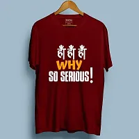 Bratma Women's Regular Fit Cotton T-Shirt with Round Neck Half Sleeve -Why So Serious Graphics Printed Casual Tees (Maroon, Medium)-thumb3