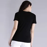 Bratma Women's Regular Fit Cotton T-Shirt with Round Neck, Half Sleeve, Casual - Graphic Tees (Black, Medium)-thumb4