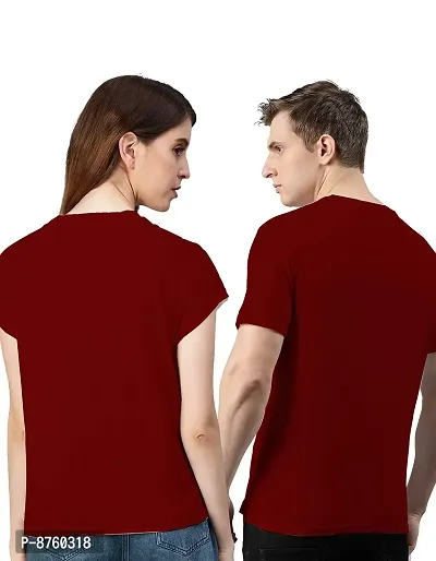 Bratma Love Maroon Couple T-Shirt-Women-thumb3