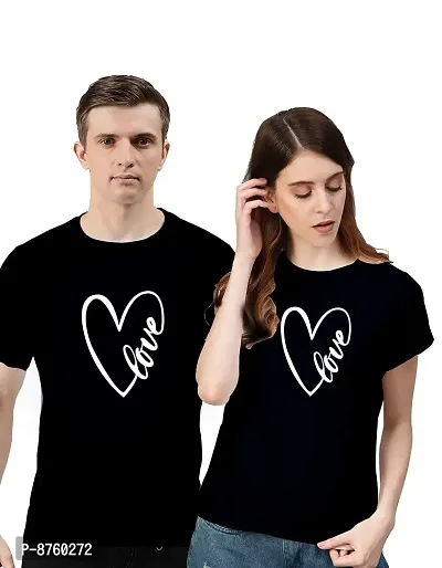 Bratma Love Black Couple T-Shirt-Women-thumb0