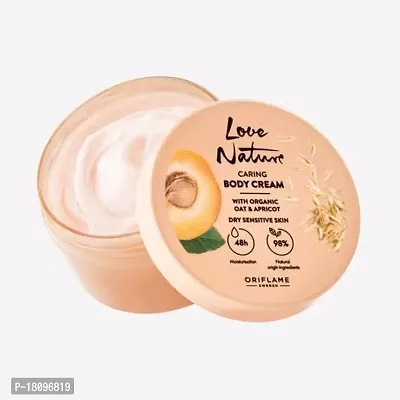 Oriflame love nature caring body cream with organic oat and apricot - 200 ml - E-KAROBAAR-thumb4