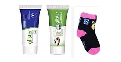 Amway small multi action glister toothpaste 40 grams and small herbals glister toothpaste 40 grams COMBO PACK and kids socks [ASSORTED] {E-KAROBAAR} - COMBO-thumb2