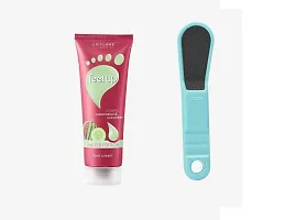 Oriflame feet up cooling watermelon and cucumber foot cream - 75 ml and comfort foot file [ASSORTED] - COMBO-thumb1