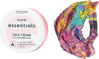 oriflame sweden new glow essentials fairness face cream with vitamins e  b3 (75 ml) and stylish hair/head band-thumb1