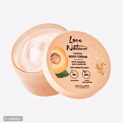 Caring Body Cream With Organic Oat And Apricot - 200 Ml