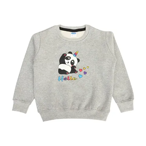 mininest Full Sleeves Warm Panda Printed Sweatshirt