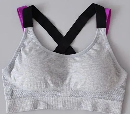 Buy Women Cotton Solid Non Padded Sport Bras Combo Set of 3 Online