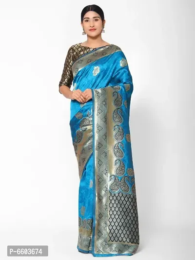 Art Silk Jacquard Saree with Blouse piece