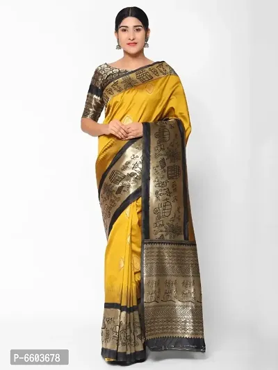 Art Silk Jacquard Saree with Blouse piece