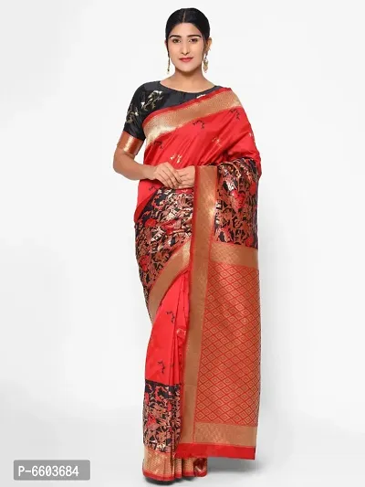 Art Silk Jacquard Saree with Blouse piece