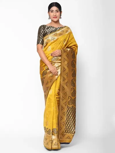 Art Silk Jacquard Saree with Blouse piece