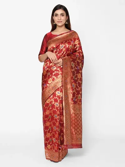 Art Silk Jacquard Saree with Blouse piece