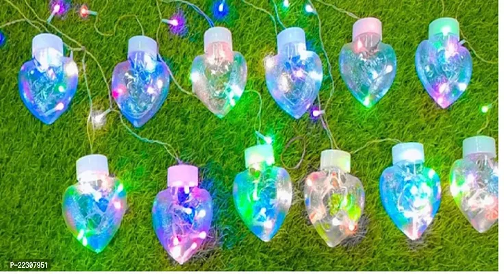 IMPERIAL TECHNOCART 12 Heart Shape String Lights Window Curtain Lights with 8 Flashing Modes Decoration for Any Festivals Diwali Christmas Wedding Party Home Patio Lawn Heart 6 6 Multi-thumb0