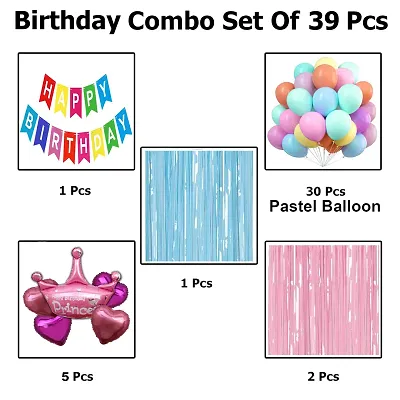 Pastel Theme Happy Birthday Decoration Items for Boys and Girls