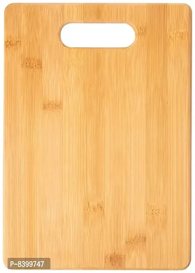 Large Natural Bamboo Wood Chopping Cutting Board for Kitchen Vegetables, Fruits  Cheese, BPA Free, Eco-Friendly, Anti-Microbial Chopping Board for Kitchen (36 x 26cm.)-thumb0