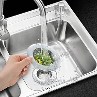 2 Pcs Stainless Steel Kitchen Sink Strainer Plug, Filter Stopper Mesh Long Hair Food Blockages Cleaning Tool for Bathroom Kitchen Sink, 11.5 cm-thumb1