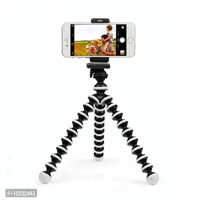 Fully Flexible 10 Inch Gorilla Tripod for Mobile Phone DSLR and Action Camera GoPro with Holder Stand Lightweight Sturdy Portable Adjustable Foldable Clip Cell Phone Attachment