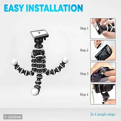 Fully Flexible 10 Inch Gorilla Tripod for Mobile Phone DSLR and Action Camera GoPro with Holder Stand Lightweight Sturdy Portable Adjustable Foldable Clip Cell Phone Attachment-thumb3