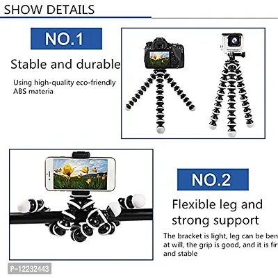 Fully Flexible 10 Inch Gorilla Tripod for Mobile Phone DSLR and Action Camera GoPro with Holder Stand Lightweight Sturdy Portable Adjustable Foldable Clip Cell Phone Attachment-thumb4