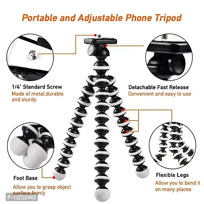 Fully Flexible 10 Inch Gorilla Tripod for Mobile Phone DSLR and Action Camera GoPro with Holder Stand Lightweight Sturdy Portable Adjustable Foldable Clip Cell Phone Attachment-thumb5