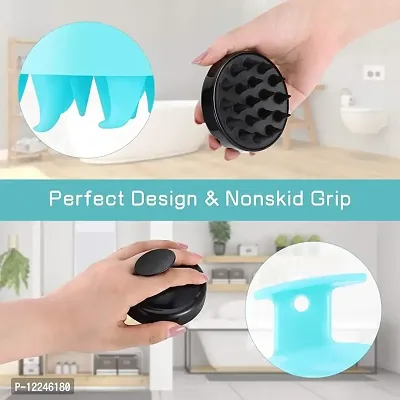 Shampoo Brush Silicon Scalp Massager Hair Brush Wet Dry Comb Head Scrubber Comfortable for All Hair Improve Blood Circulation-thumb5