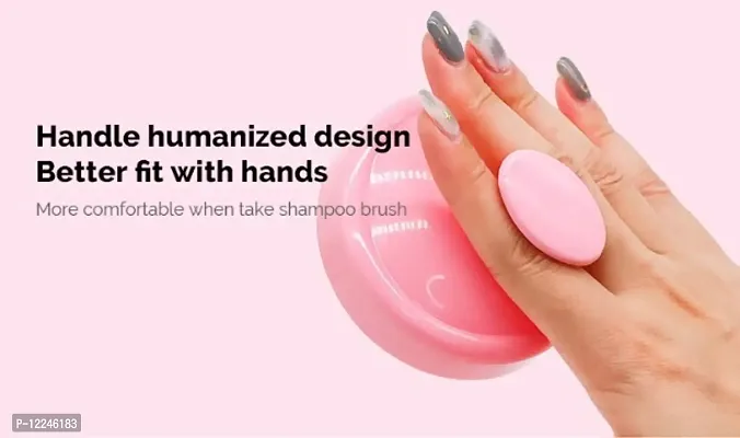 Hair Scalp Massager Shampoo Brush, Scalp Brush Hair Scrubber, Hair Washing Brush Scalp Exfoliator Brush for Dandruff, Wet and Dry Hair Scalp Brush with Soft Silicone-thumb2