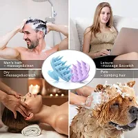 Hair Scalp Massager Shampoo Brush, Scalp Brush Hair Scrubber, Hair Washing Brush Scalp Exfoliator Brush for Dandruff, Wet and Dry Hair Scalp Brush with Soft Silicone-thumb3