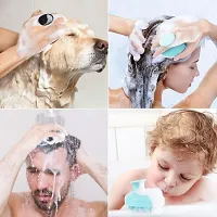 Comfortable Silicone Body Washing Hair Shampoo Scalp Massage Brush Comb Conditioner Clean Head Salon-thumb4