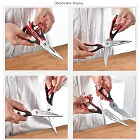 KitchenFest Kitchen Scissors 7 in 1 Tool Stainless Steel Multipurpose Detachable Mighty Shears Scissor with Magnetic Holder, Knife, Cutter, Peeler, Opener, Slicer, Nutcracker, Random Color-thumb3