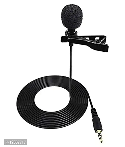 Kitchenfest 3.5mm Clip Microphone For Youtube, Collar Mike For Voice Recording, Lapel Mic Mobile, Pc, Laptop, Android Smartphones, Dslr Camera Microphone-thumb0