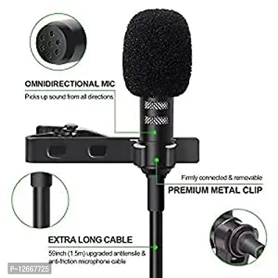 Kitchenfest clip-On Mini lavalier Lapel Mic Collar Microphone For PC Computer Laptop Gaming Sound Recording Microphone-thumb4