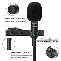 Kitchenfest Condenser Dynamic Lapel Lavalier Microphone for Vocal Recording - Mini Metal Collar Clip Microphone-thumb3