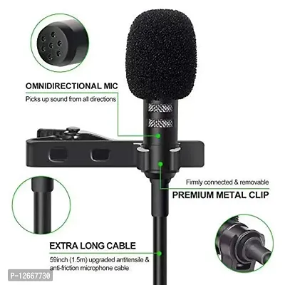 Kitchenfest Condenser Dynamic Lapel Lavalier Microphone for Vocal Recording - Mini Metal Collar Clip Microphone-thumb4