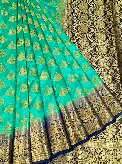 New In Art Silk Saree with Blouse piece 