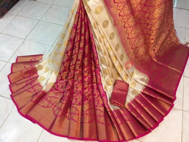 Art Silk Woven Design Saree with Blouse piece