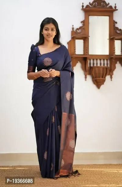 Fancy Kanjeevaram Saree with Blouse Piece for Women