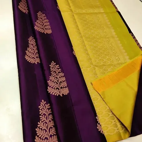 Fancy Silk Blend Saree with Blouse Piece for Women