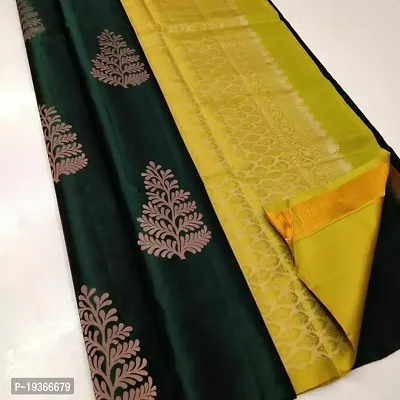 Kanjeevaram Fancy Silk Blend Saree with Blouse Piece for Women