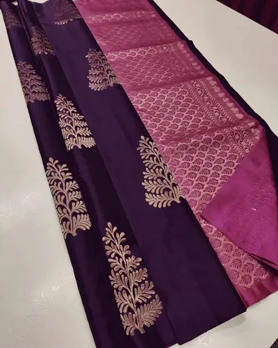 Fancy Silk Blend Saree with Blouse Piece for Women