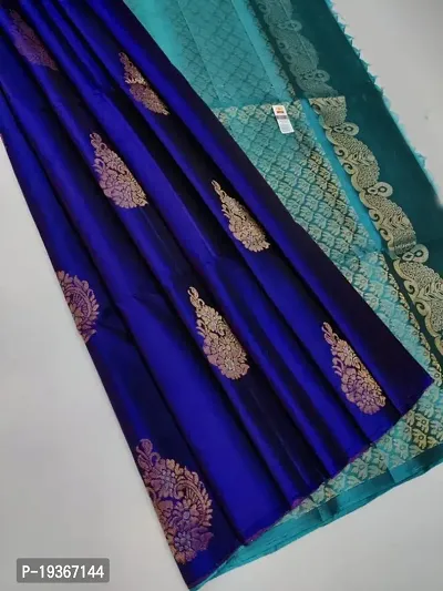 Fancy Silk Blend Saree with Blouse Piece for Women