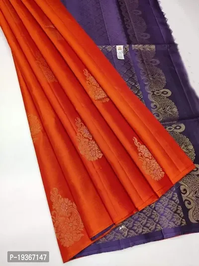 Fancy Silk Blend Saree with Blouse Piece for Women